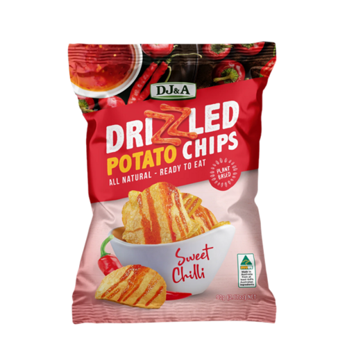 Drizzled potato chips all natural